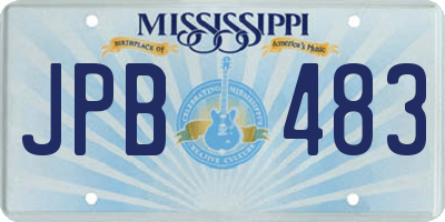 MS license plate JPB483