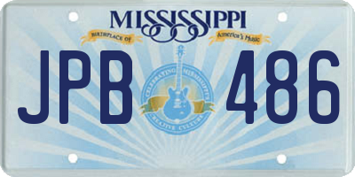 MS license plate JPB486