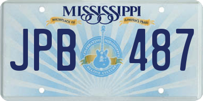 MS license plate JPB487