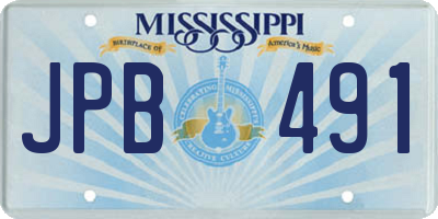 MS license plate JPB491