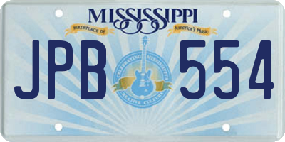 MS license plate JPB554