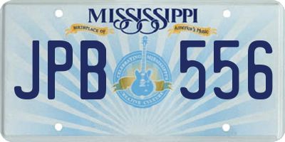MS license plate JPB556