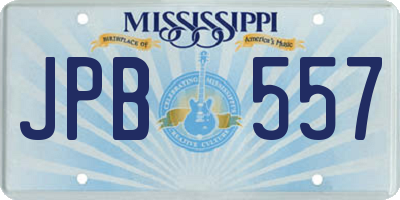 MS license plate JPB557
