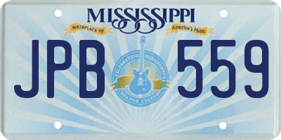MS license plate JPB559