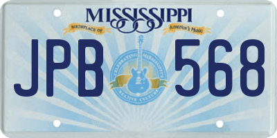 MS license plate JPB568