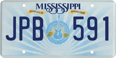 MS license plate JPB591