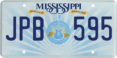 MS license plate JPB595