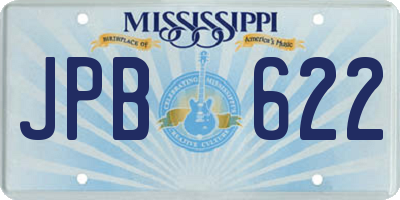 MS license plate JPB622