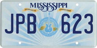 MS license plate JPB623