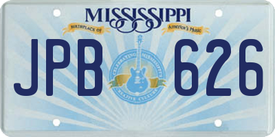MS license plate JPB626