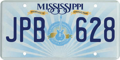 MS license plate JPB628