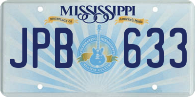 MS license plate JPB633