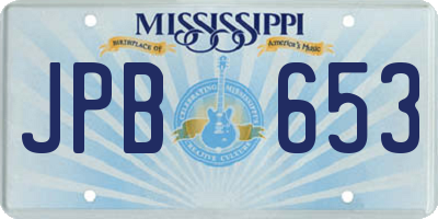 MS license plate JPB653