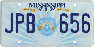 MS license plate JPB656