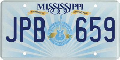 MS license plate JPB659