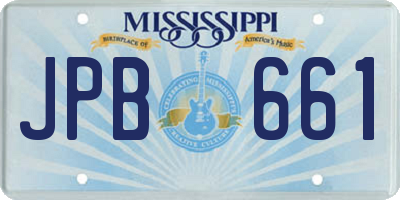 MS license plate JPB661