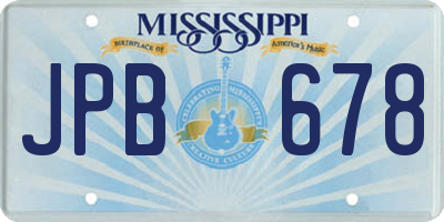 MS license plate JPB678
