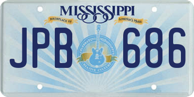 MS license plate JPB686