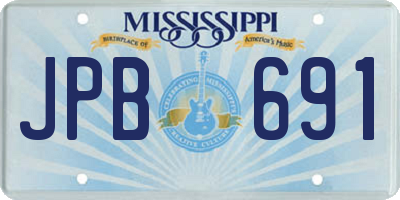 MS license plate JPB691