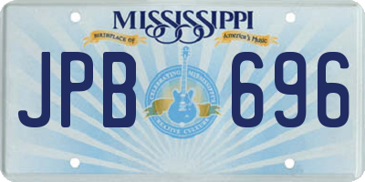MS license plate JPB696