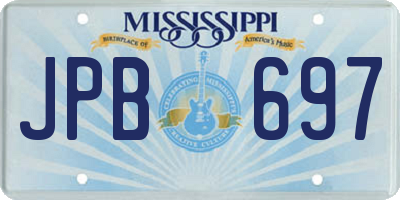 MS license plate JPB697