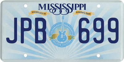 MS license plate JPB699
