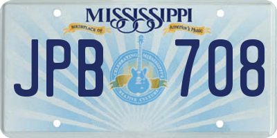 MS license plate JPB708
