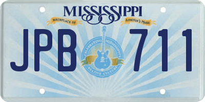 MS license plate JPB711