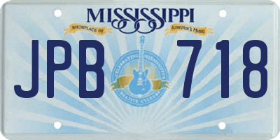 MS license plate JPB718