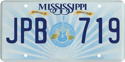 MS license plate JPB719
