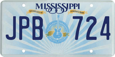 MS license plate JPB724