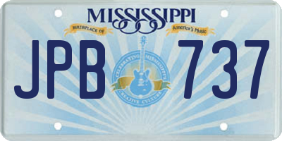 MS license plate JPB737