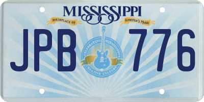 MS license plate JPB776
