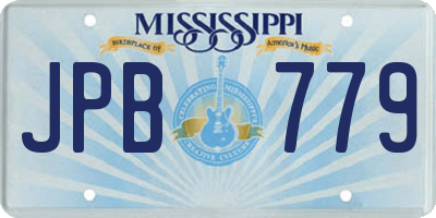 MS license plate JPB779