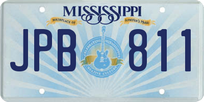 MS license plate JPB811