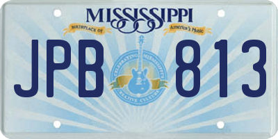 MS license plate JPB813