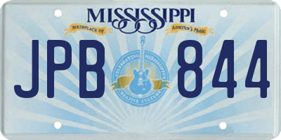 MS license plate JPB844
