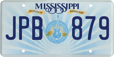 MS license plate JPB879