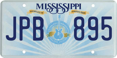 MS license plate JPB895