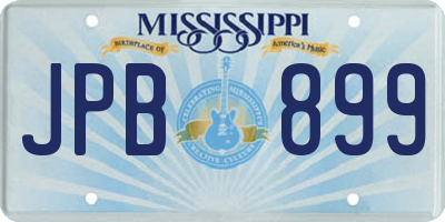 MS license plate JPB899