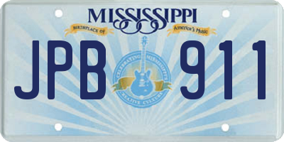 MS license plate JPB911