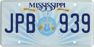 MS license plate JPB939