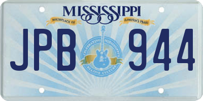 MS license plate JPB944