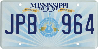 MS license plate JPB964