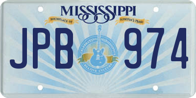 MS license plate JPB974