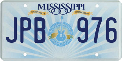 MS license plate JPB976