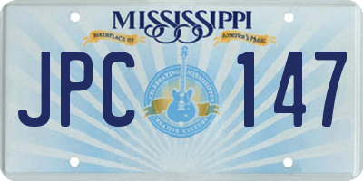 MS license plate JPC147