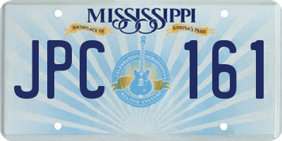 MS license plate JPC161