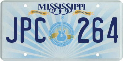 MS license plate JPC264