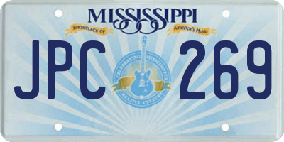 MS license plate JPC269